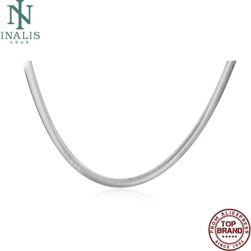 INALIS 6MM Soft Snake Bone Chains Necklaces Unisex Round Simple Copper Necklace For Women And Men Anniversary Fashion Jewelry