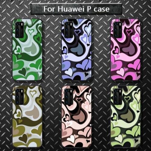 Purple Heart Swirl Pattern pink Phone Cases For Huawei P20 P30 P20Pro P20Lite P30Lite Psmart P10 9lite