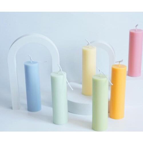 Handmade Candle Mold Cylindrical DIY Plastic Mould Conjoined Durable Aromatherapy Candle Soap Cake Wax Craft Casting Home Decor