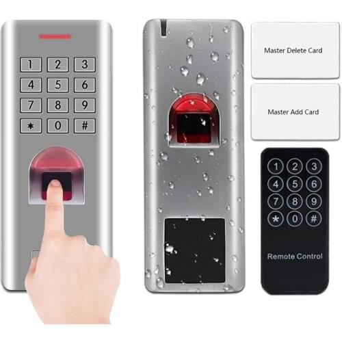 Hot Fingerprint Waterproof Metal Rfid Access Control Keypad With 1000 Users with remote control RFID Door Access Control System