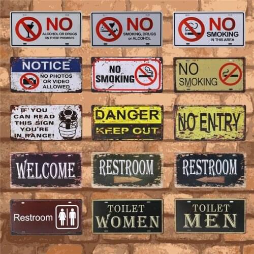 Hot WIFI Free Home Bar Vintage Metal Poster Sign Home Decor Vintage Tin Signs Pub Vintage Decorative Plates Wall Art 15x30CM