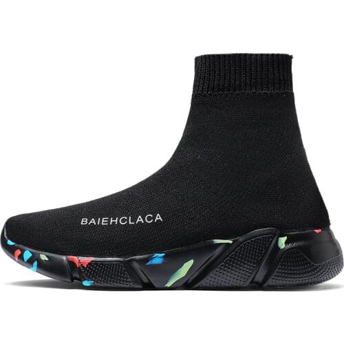 Sneakers men sport shoes women running breathable mesh summer Lovers Socks shoes 2018 new