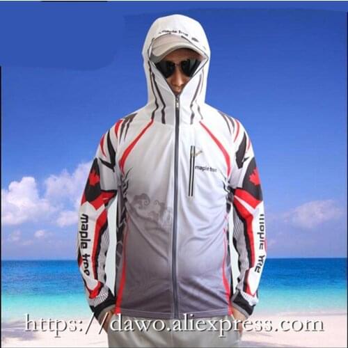 Summer style men Outdoor sport fishing clothing anti-mosquito quick-drying breathable Anti UV hooded Fishing Shirts