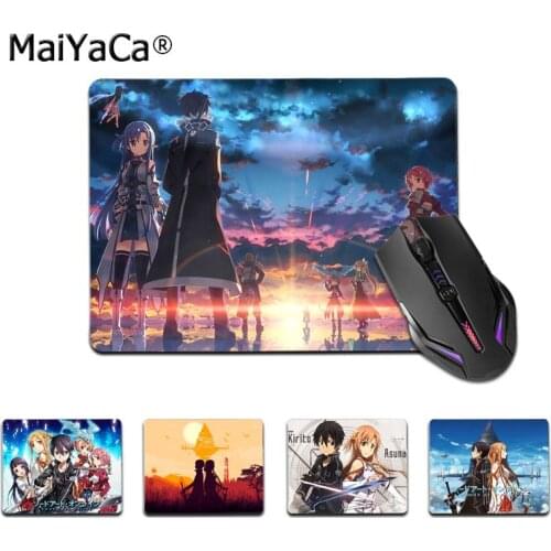 MaiYaCa Top Quality Sword Art Online Kirito Asuna Anti-Slip Durable Silicone Computermats Top Selling Wholesale Gaming Pad mouse