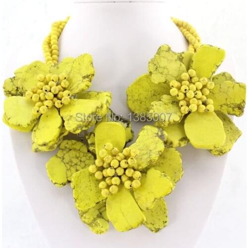 Fashionable African Beaded Yellow Necklace,Party Necklace,Bridesmaid Necklace,Statement Necklace,beautiful Jewelry