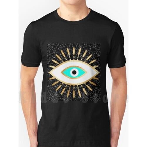 Evil Eye Artwork T Shirt Print For Men Cotton New Cool Tee Hamsa Hamsahand Handmade Evileye Mala Jewelry L Bracelet Fashion