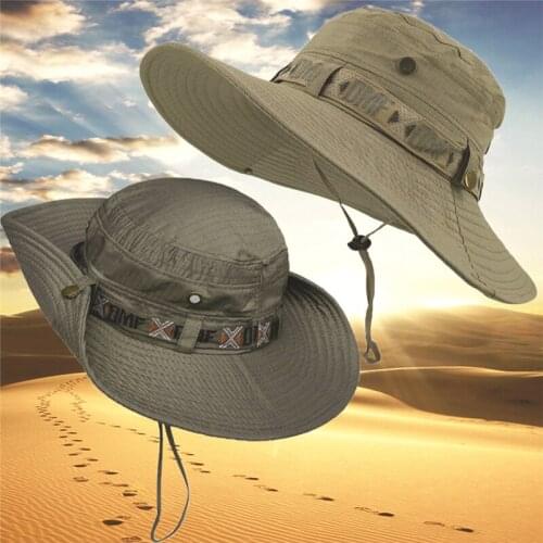 Solid Color Sun Hats For Men Fishing Cap Wide Brim Anti-UV Beach Caps Women Bucket Hat Summer Hiking Camping Bone Gorros