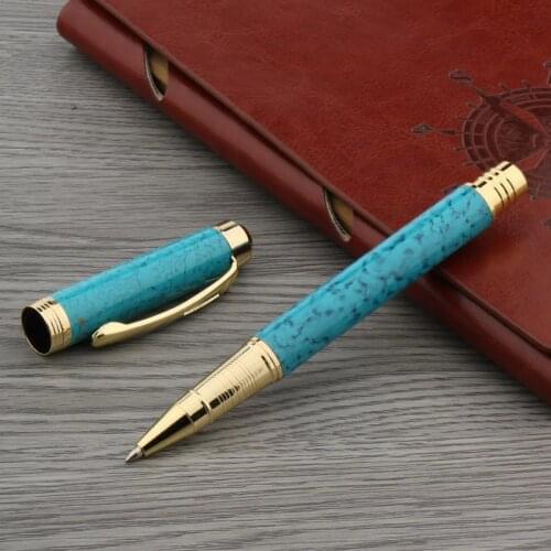 OFFICE classic metal golden student pen WING Sung turquoise Rollerball Pen