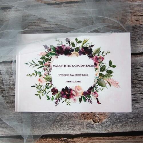 38 PAGES PERSONALIZED FLOWER WEDDING DAY GUESTBOOK PHOTO ALBUM GRADUATION GUESTBOOK KIDS MEMORY BOOK