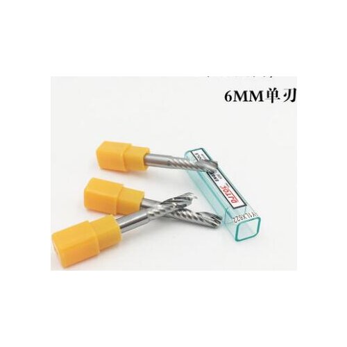 5pcs high quality single flute endmill bits DJTOL 6*3*12mm cutting bits for acrylic, Solid Carbide Drill Bits, AY1LX6312