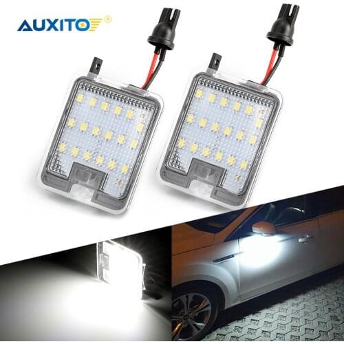 AUXITO 2pcs Canbus Led Light for Ford Focus 3 Kuga Grand C-Max II Escape Mondeo IV S-Max WA6 Led Under Side Mirror Puddle Lights