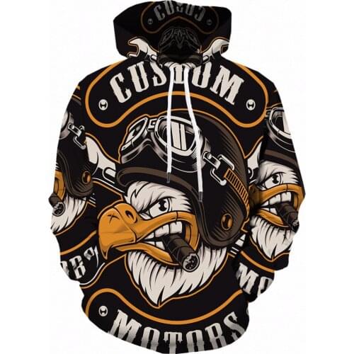 Eagle Hoodie Men Streetwear 3D Hoodies Anime 3d Printed Sweatshirt Hooded Animal Mens Clothing Casual Sweatshirts Man New