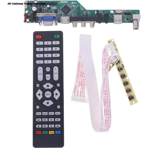 T.V53.03 Universele Lcd Tv Controller Driver Board V53 Analoge Tv Tv/Av/Pc/Hdmi/Usb Media moederbord