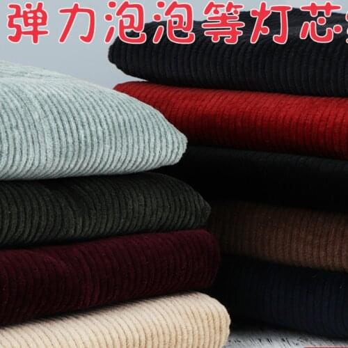 High-Grade Cotton Corduroy Fabric Cotton Sand Elastic Thick Bubble Corduroy Suit Pants Suit Fabric