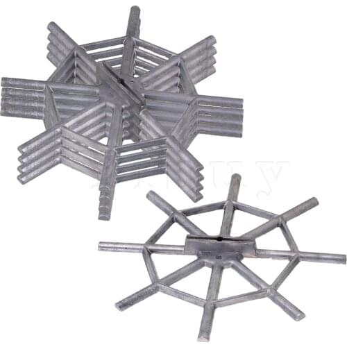 Yibuy Silver Metal Spider Bridge Coverplate for Resonator Dobro Guitar Replacement Part Pack of 5