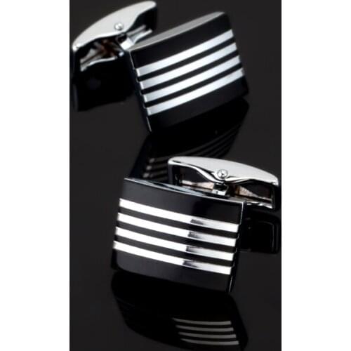 XK512 Mens shirts Cufflinks square striped Cufflinks concise design 10 double sale free shipping