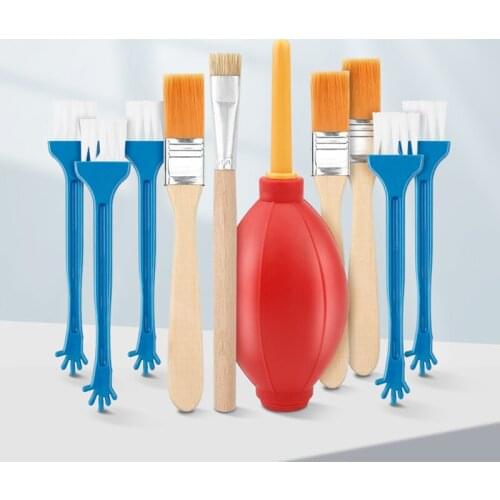 10 in 1 LCD Screen Cleaning Kit Set Computer Mobile Phone Laptop Camera Lens Keyboard Cleaner with Dust Cleaner Air Blower Ball