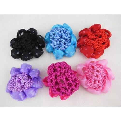 100 Pcs 6 Colors Women Girls Hair Snood Hair Net Bun Cover Ballet Dance Skating Crochet Party Gift Hair Accessory Free Shipping