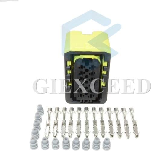 12 Pin 1-1703639-1 Waterproof Electrical Automotive Connector Sealed Female Plug Wiring Harness Socket