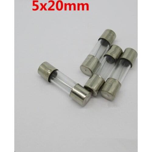 20pcs 5*20mm Fast Blow Glass Tube Fuses 5x20mm 250V 0.1 0.2 0.5 1 2 3 4 5 6 8 10 13 15 20 A AMP Fuse