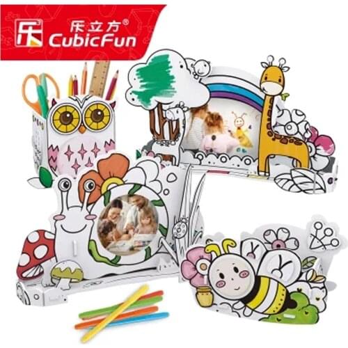 T84 3D Puzzle Coloring Toys Picture Book Coloring Children Creative Handmade Toys Boys and Girls