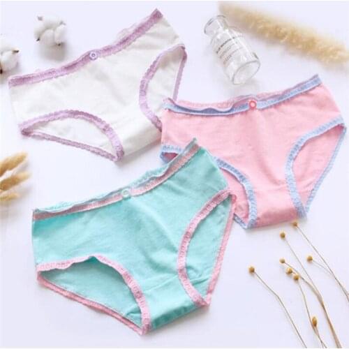 6 Fashion Cotton panties womens Childrens Girls Underwear Kids shorts priefs Comfort Multi-color SQ-L023-6P