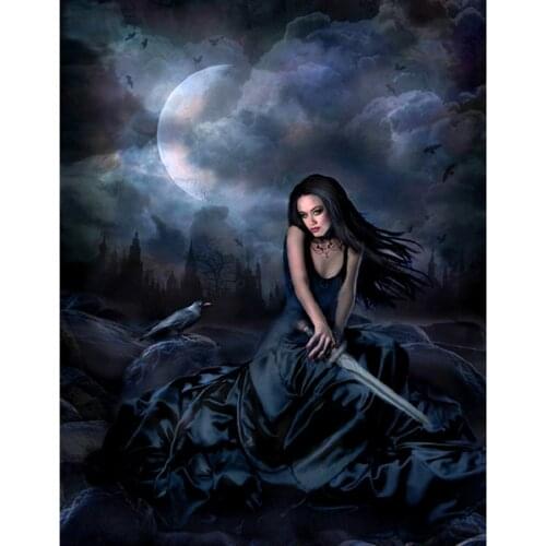 5d DIY Diamond Painting full square round Cross Stitch people Dark Gothic Diamond Embroidery Diamonds mosaic home Decorative