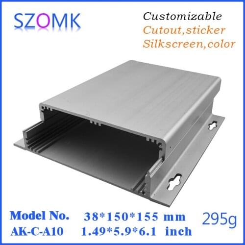 1 piece, szomk aluminum electronics box 38*150*155mm aluminum enclosure control box electronics outlet enclosures