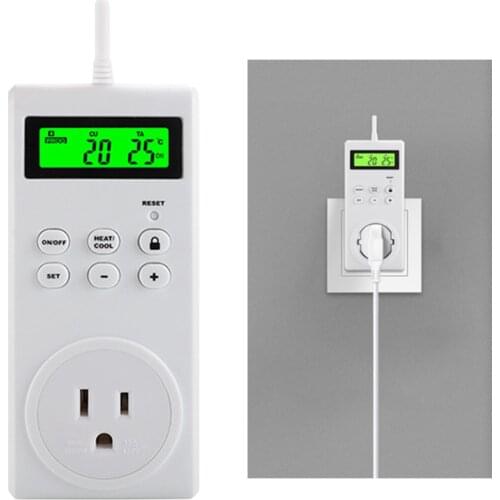 Wireless Socket Digital Thermostat Temperature Controller Temperature Meter US Plug 120V Plug Temperature