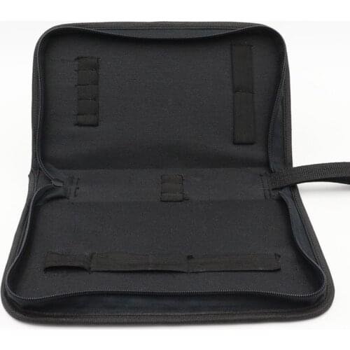 Black Multi-functional Canvas Watch Repair Portable Tool Bag Zipper Storage Hardware Electrical Meter Repair Tools Storage Bag