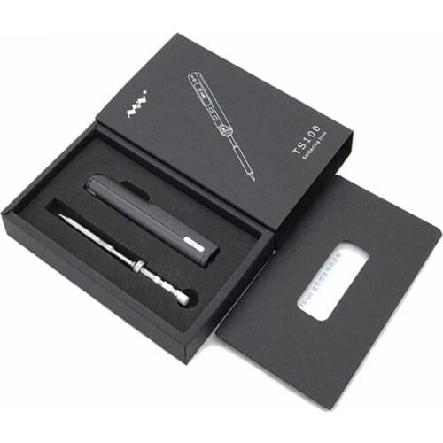 TS100 65W Mini Digital Electric Soldering Iron Programmable LCD Display Adjustable Temperature Welding Iron with BC2 Iron Tip