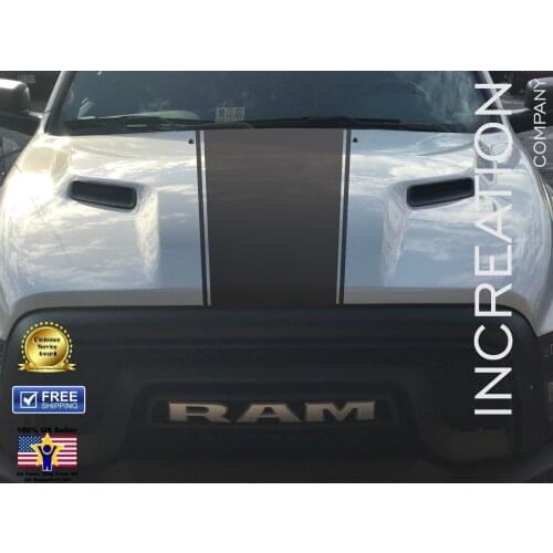 For Dodge Ram Rebel 5.7 L vinyl decal sticker hood solid stripe, factory style