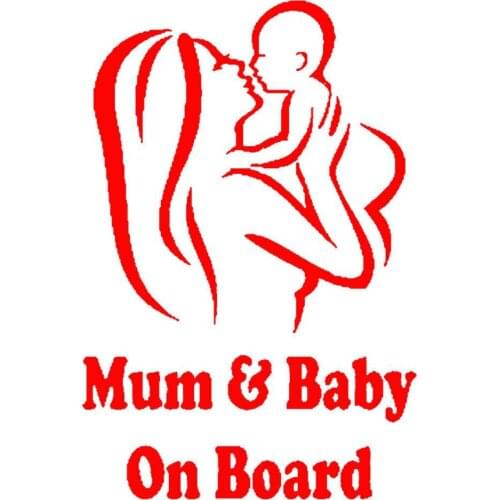 Mum Baby on Board Car Vehicle Body Window Reflective Decals Sticker Decoration Car Sticker Accessories