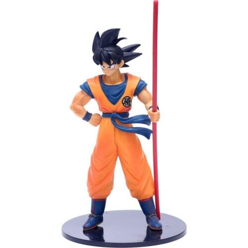 27cm Dragon Ball Z Son Goku Anime Action Figure Black Hair Toys The 20th Film Model Figurine Statue Gift Xmas Halloween