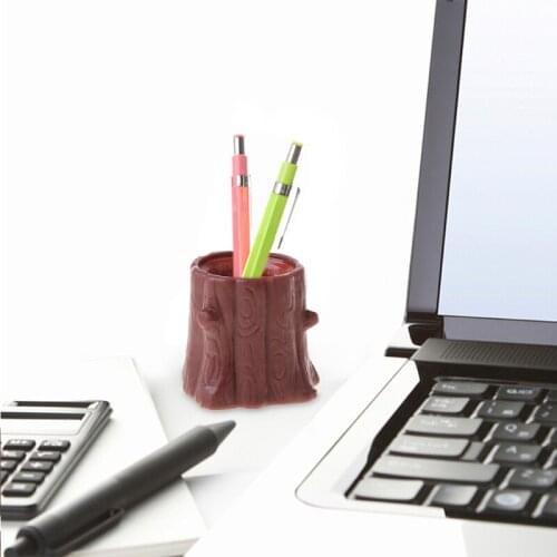 Squeeze Squirrel Cup Children Toy Evil Decompression Tree Stumps Silicone Fidget Toys Miniature Telescopic Pen Holder