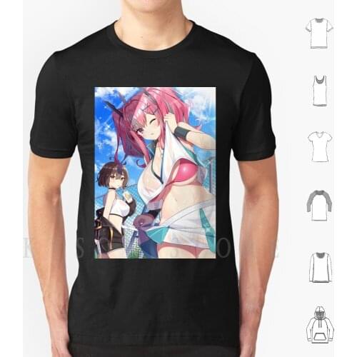 Bremerton And Baltimore-Azur Lane T Shirt Diy Big Size Cotton Azur Lane Anime Azur Lane Atago Manga Akagi Enterprise Waifu