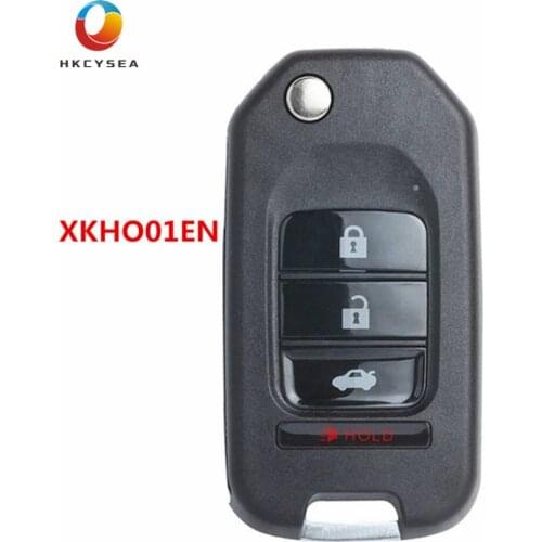 HKCYSEA 4 Button VVDI2 Universal Wire Remote Car Key English Language for Xhorse VVDI Key Tool Max VVDI Mini XKHO01EN