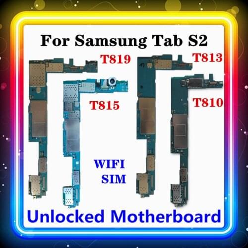 For Samsung Galaxy Tab S2 T815 T810 T813 T819 Motherboard Support WIFI / SIM Android Install Tablet Original Board Good Test