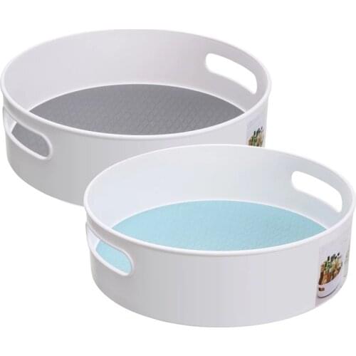 Multi-fonction Non-Skid 360 Degree Rotating Storage Tray Container Organizer For Home Kitchen Cosmetics Spice Jar Food Snack