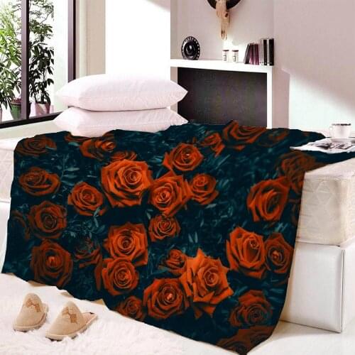 Rose Blanket Fashion Luxury Pom Pom Bedspread Fleece Meditation Soft Blanket