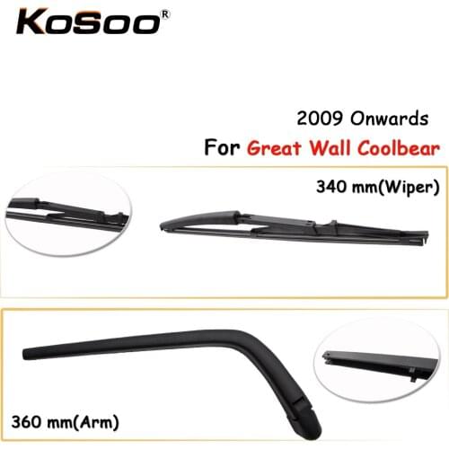 KOSOO Auto Rear Wiper Blade For Great Wall Coolbear,340mm 2009 Onwards Rear Windshield Wiper Blades Arm Car Accessories Styling