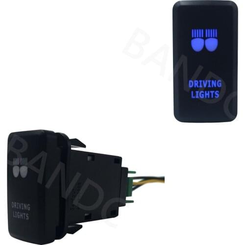 BLUE Led Lights, DRIVING LIGHTS 3Amp 12V ON OFF SPST Push Button Switch with Jumper Wires for Toyota Landcruiser 100 Series
