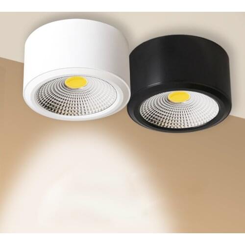 COB LED Downlight Surface Mounted Indoor Ceiling Downlight 3W 5W 7W Dimmable LED Spot Use For Living Room Clothes Store Foyer