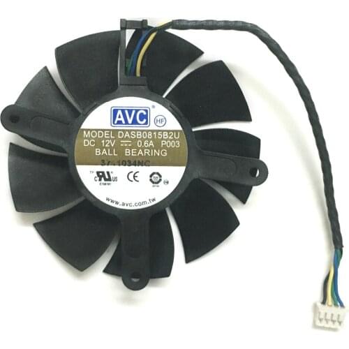 Video card double ball 4 wire PWM cooling fan for EVGA GTX560TI GTX570 graphics card cooler as replacement