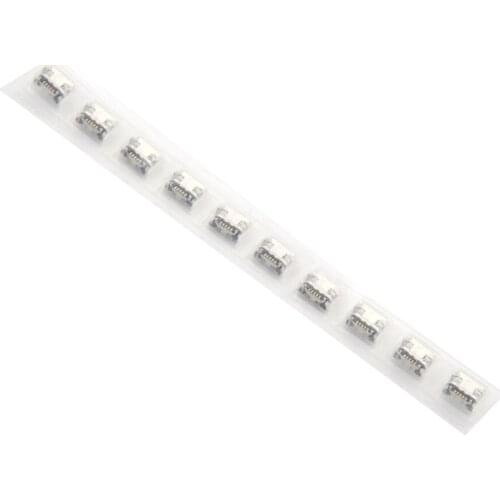 10pcs Micro USB connector 5pin Female seat Jack Micro usb Four leg no side Inserting plate seat MIni connector Mobile tail plug