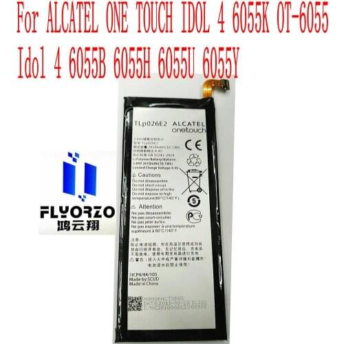 New High Quality 2610mAh TLP026E2 Battery For ALCATEL ONE TOUCH IDOL 4 6055K OT-6055 Idol 4 6055B 6055H 6055U 6055Y Mobile Phone