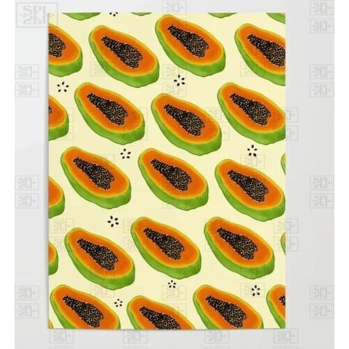 Abstract Papaya Canvas Hd Print Painting Watercolor Poster Modern Home Decor Fruit Modular Wall Art Pictures for Living Room