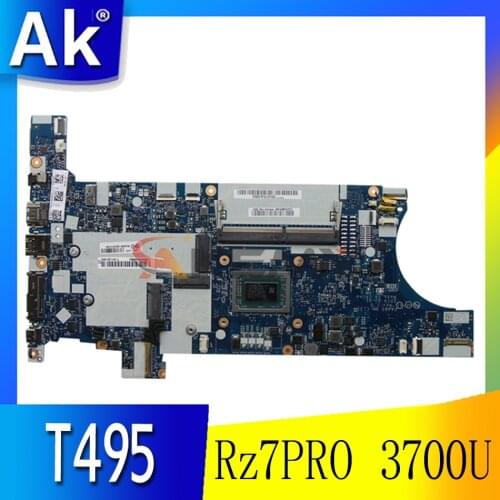 Akemy For Lenovo ThinkPad T495 Notebook Motherboard FA495 NM-C131 CPU Rz7PRO 3700U RAM 8GB Tested 100% Working FRU 02DM040