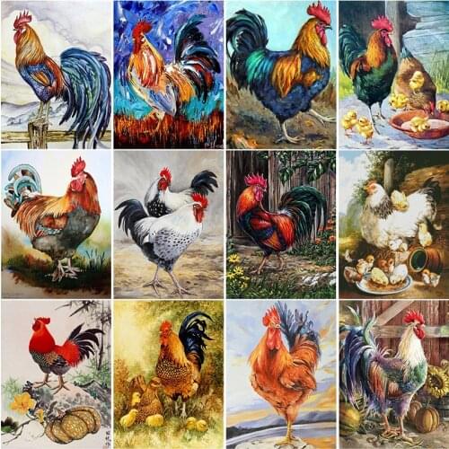 DIY Handmade 5D Pheasant Diamond Embroidery Mosaic Needlework Painting Full Drills Cross Stitch Kit Home Decoration