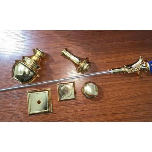 Aluminum stair railing, DIY custom stair handrail accessories, golden stair guardrail accessories